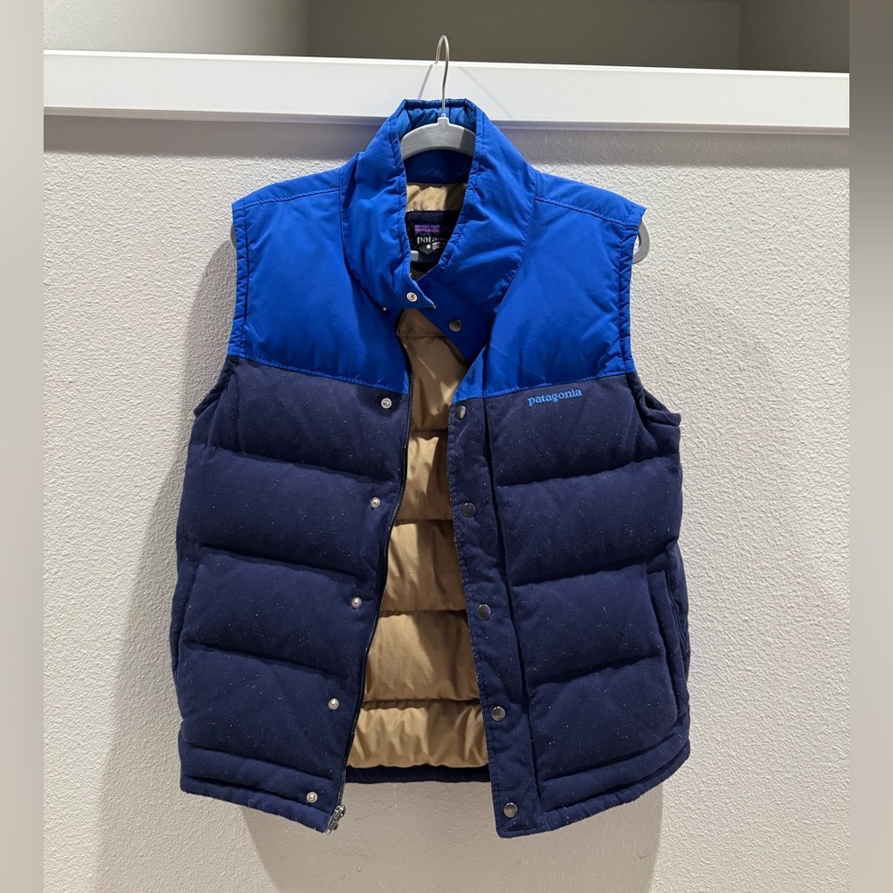(S) Patagonia Men’s M's Bivy Down Vest (Blue/Royal Blue)
